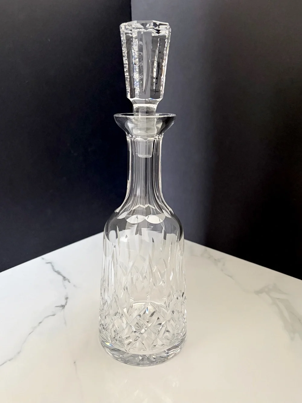 Tall Lismore Decanter with Stopper by Waterford Crystal